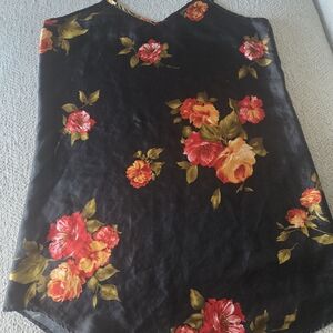 Floral Satin Slip Dress Camisole Mini Cottagecore Floral Mini Dress